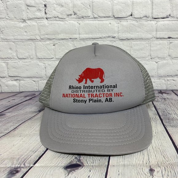 Vintage Rhino International Distributed By National Tractor Inc. Trucker Hat Cap - Picture 5 of 9